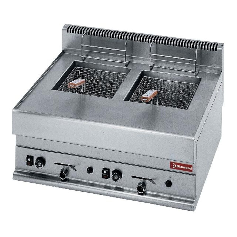 Diamond Gasfriteuse met 2 kuipen van 8 liter -top- | G65/F16-7T