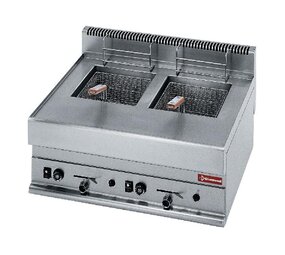 Diamond Gasfriteuse met 2 kuipen van 8 liter -top-