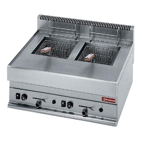 Diamond Gasfriteuse met 2 kuipen van 8 liter -top- | G65/F16-7T