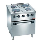 Diamond Elektrisch fornuis 4 platen, op elektrische oven gn 2 1 Diamond Elektrisch fornuis 4 platen, op elektrische oven gn 2 1