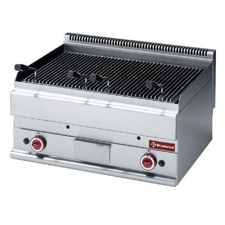 Diamond Lavasteengrill op gas met bakrooster in gietijzer -top- | G65/GPL7T Diamond Lavasteengrill op gas met bakrooster in gietijzer -top- | G65/GPL7T