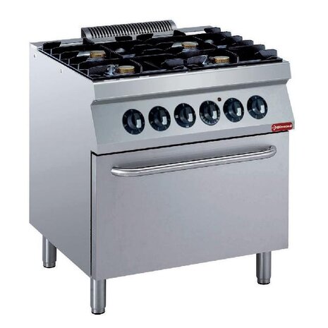 Diamond Fornuis 4 vuren 5,5 kw, elektrische oven gn 2 1 | G17/4BFE8-N Diamond Fornuis 4 vuren 5,5 kw, elektrische oven gn 2 1 | G17/4BFE8-N