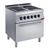 Diamond Elektrisch fornuis 4 vierkante platen, elektrische oven gn 2 1 | E17/4PQF8-N Diamond Elektrisch fornuis 4 vierkante platen, elektrische oven gn 2 1 | E17/4PQF8-N