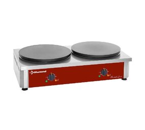Diamond Dubbele elektrische pannenkoekplaat hoog rendement, Ø 400 mm geëmailleerd Diamond Dubbele elektrische pannenkoekplaat hoog rendement, Ø 400 mm geëmailleerd