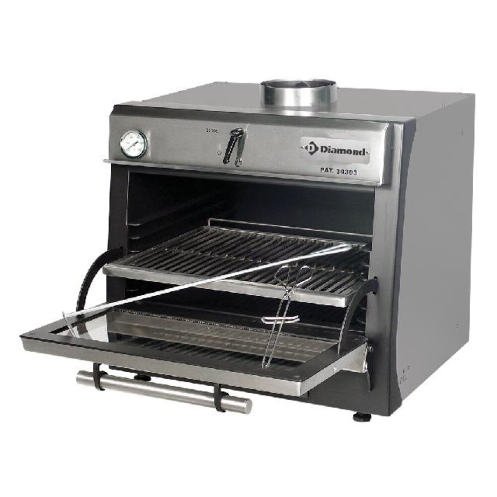 Diamond Houtskooloven-bbq, gn 1 1 (60 kg h) roestvrij staal | CBQ-060/SS Diamond Houtskooloven-bbq, gn 1 1 (60 kg h) roestvrij staal | CBQ-060/SS
