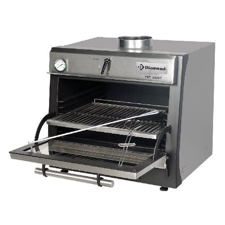 Diamond Houtskooloven-bbq, gn 1 1 (60 kg h) roestvrij staal | CBQ-060/SS Diamond Houtskooloven-bbq, gn 1 1 (60 kg h) roestvrij staal | CBQ-060/SS
