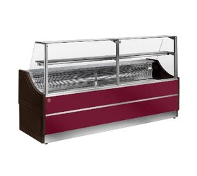 Diamond Gekoelde uitstaltoonbank rechte ruiten 90°, met reserve