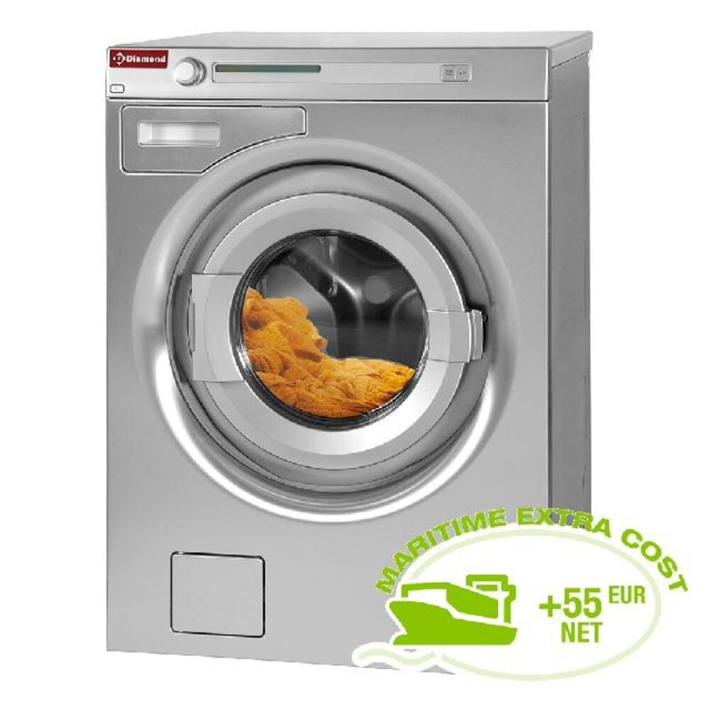 Diamond Was-centrifugemachine 8 kg  inox-titanium , met afvoerpomp | ML80-PU Diamond Was-centrifugemachine 8 kg  inox-titanium , met afvoerpomp | ML80-PU