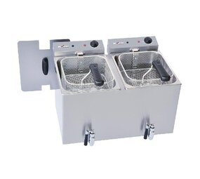 Diamond Elektrische friteuse tafelmodel 2x 8 liter + aftapkraan