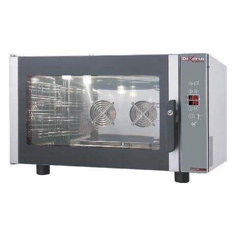 Diamond Elektrische stoom convectieoven, programmeerbaar 4x gn 1 1 of 600x400 mm | WR-FCV4-DE