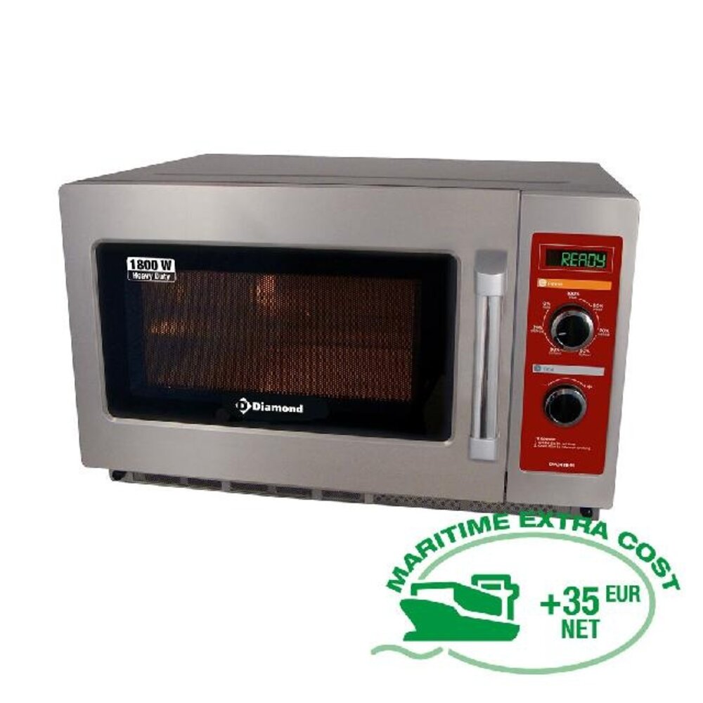 Diamond Microgolfoven in rvs, (gn 2 3),1800 w. (34 lt), mechanisch | DW3418-M