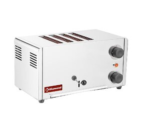 Diamond Elektrische broodrooster, 4 sneden - roestvrij staal Diamond Elektrische broodrooster, 4 sneden - roestvrij staal