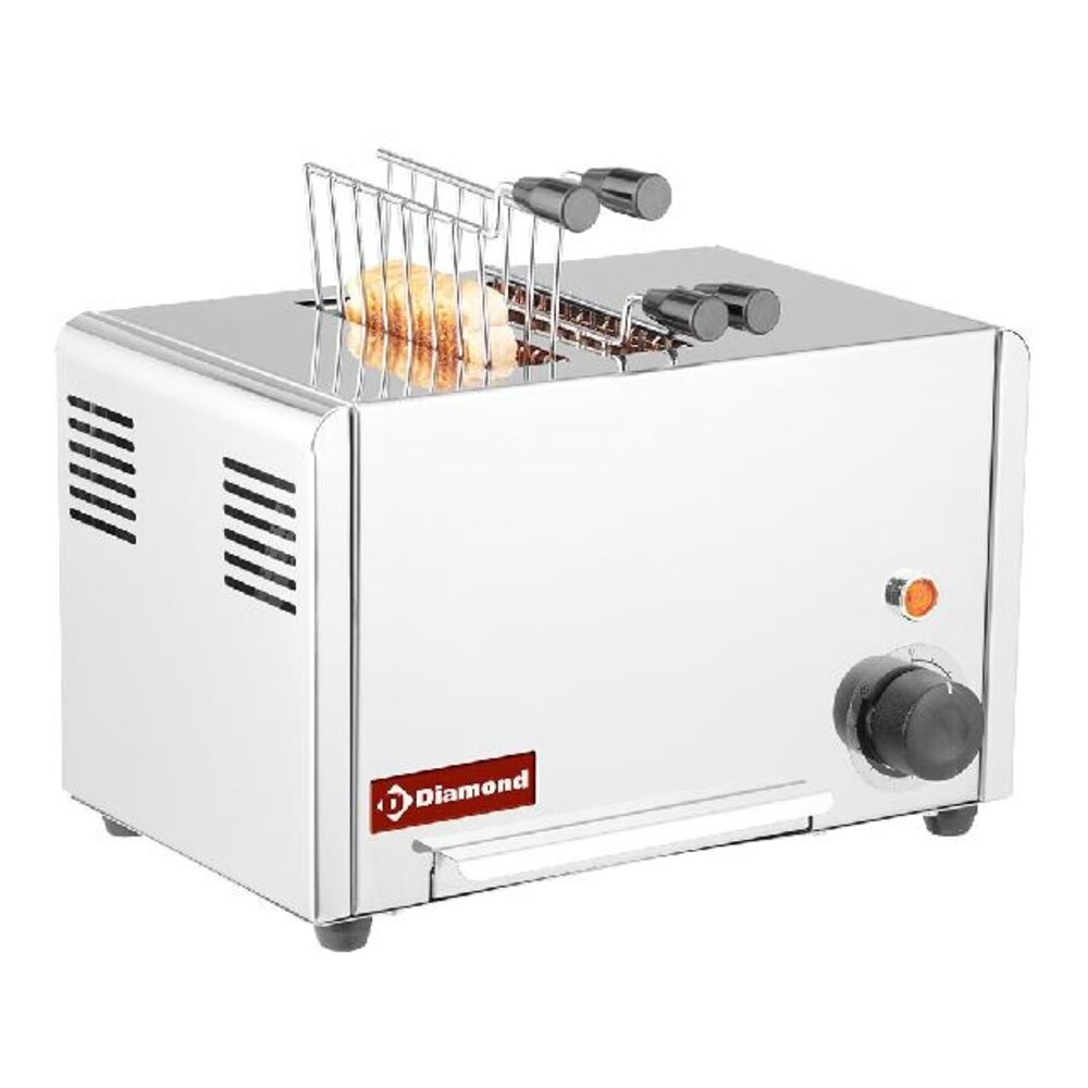 Diamond Elektrische toaster (croque-monsieur), 2 tangen - roestvrij staal. | D2CM-XP Diamond Elektrische toaster (croque-monsieur), 2 tangen - roestvrij staal. | D2CM-XP