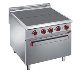 Diamond Elektrisch fornuis met 4 verlaagde kookplaten op oven gn 2 1 Diamond Elektrisch fornuis met 4 verlaagde kookplaten op oven gn 2 1