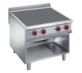 Diamond Elektrisch fornuis met 4 verlaagde kookplaten op open kast Diamond Elektrisch fornuis met 4 verlaagde kookplaten op open kast