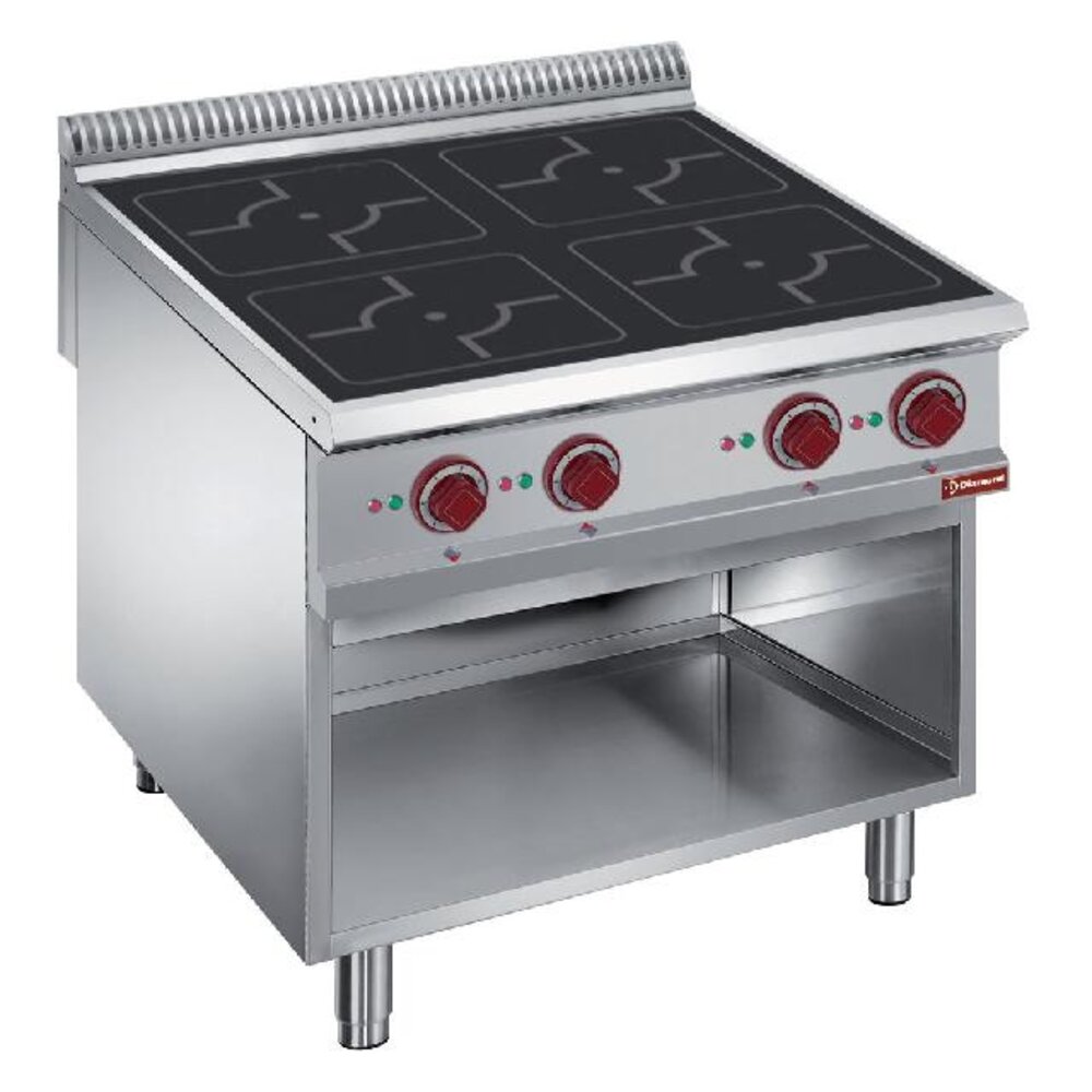 Diamond Elektrisch fornuis met 4 inductie kookplaten op open kast | E9/4IDA8 Diamond Elektrisch fornuis met 4 inductie kookplaten op open kast | E9/4IDA8