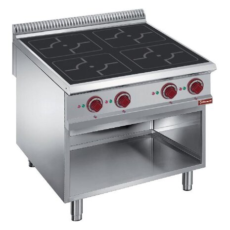 Diamond Elektrisch fornuis met 4 inductie kookplaten op open kast | E9/4IDA8 Diamond Elektrisch fornuis met 4 inductie kookplaten op open kast | E9/4IDA8