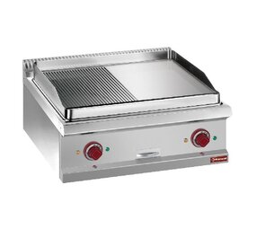 Diamond Elek. bakplaat, 1 2 vlakke 1 2 geribde, hard verchr., module 1 1  -top- Diamond Elek. bakplaat, 1 2 vlakke 1 2 geribde, hard verchr., module 1 1  -top-
