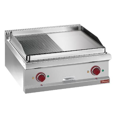 Diamond Elek. bakplaat, 1 2 vlakke 1 2 geribde, hard verchr., module 1 1  -top- | E7/PMCD7T