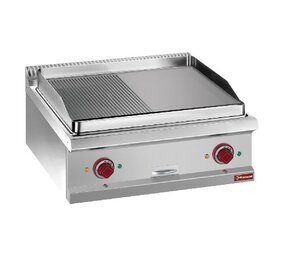 Diamond Elektrische bakplaat met 1 2 vlakke 1 2 geribde plaat, module 1 1  -top- Diamond Elektrische bakplaat met 1 2 vlakke 1 2 geribde plaat, module 1 1  -top-