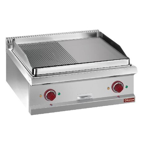 Diamond Elektrische bakplaat met 1 2 vlakke 1 2 geribde plaat, module 1 1  -top- | E7/PM7T Diamond Elektrische bakplaat met 1 2 vlakke 1 2 geribde plaat, module 1 1  -top- | E7/PM7T