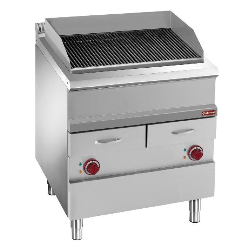 Diamond Lavasteengrill, module 1 1, rooster in gietijzer  dubbelzijdig , op kast | E7/GVQA8