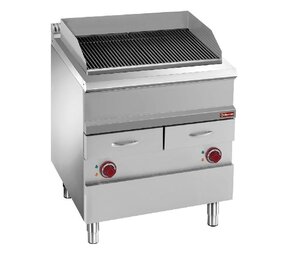 Diamond Lavasteengrill, module 1 1, rooster in gietijzer  dubbelzijdig , op kast