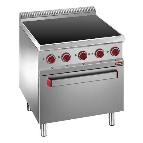 Diamond Vitrokeramisch fornuis met 4 zones, elektrische oven gn 2 1 met grill | E7/4VCF7