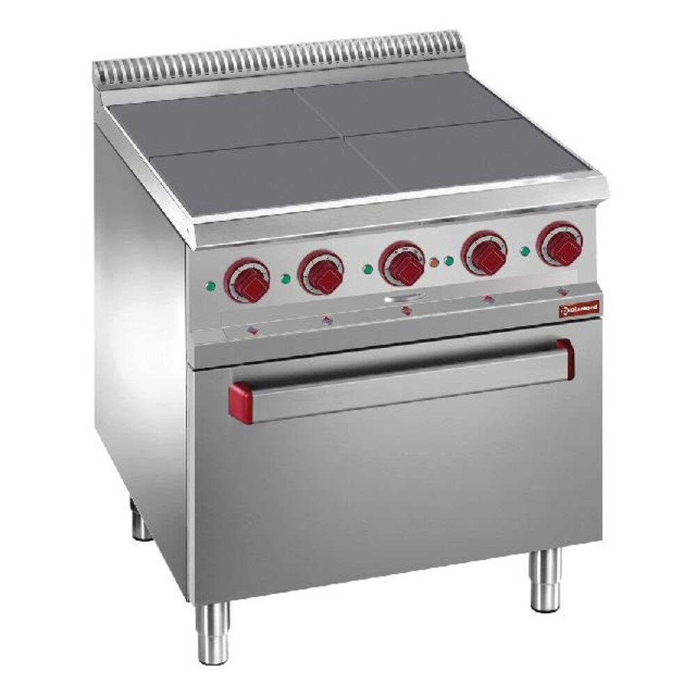 Diamond Elektrisch fornuis 4 verlaagde platen, op convectie oven gn 1 1 | E7/4SPFV7 Diamond Elektrisch fornuis 4 verlaagde platen, op convectie oven gn 1 1 | E7/4SPFV7