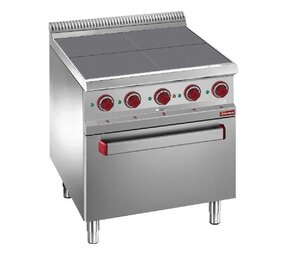 Diamond Elektrisch fornuis 4 verlaagde platen, op convectie oven gn 1 1