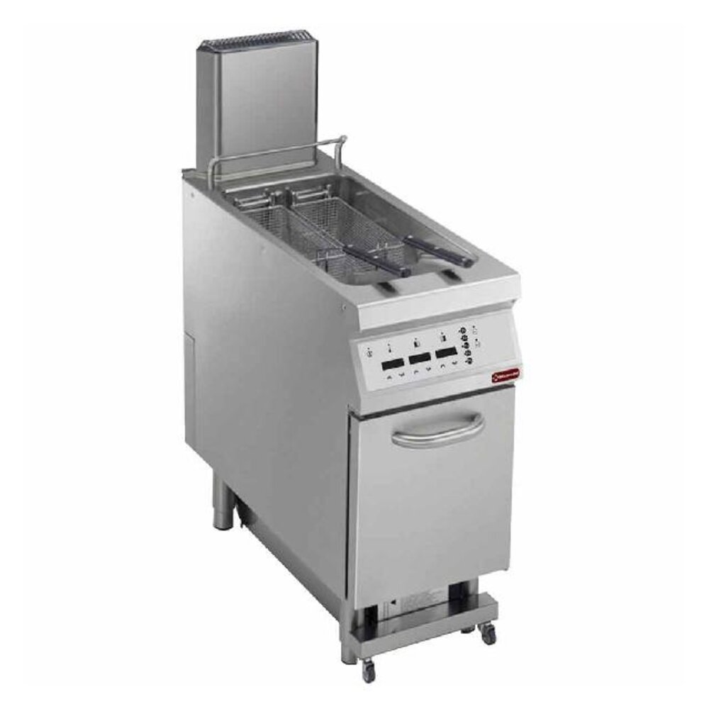 Diamond Elektrische friteuse 1 kuip in  y vorm 23 liter, op meubel,  digit | E22/F23CEA4-S