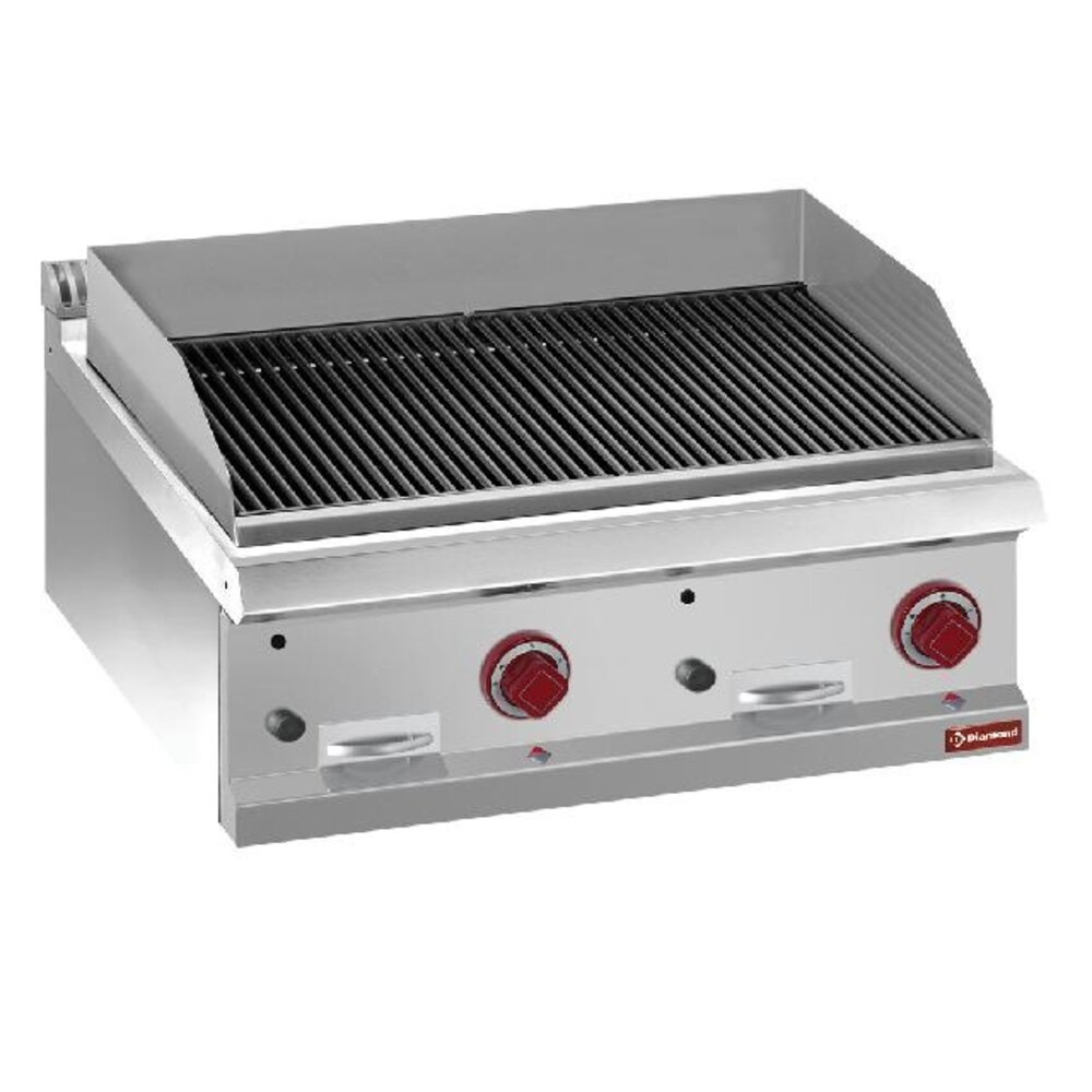 Diamond Lavasteengrill, module 1 1 rooster in gietijzer  dubbelzijdig -top- | G7/GPL8T-ZG