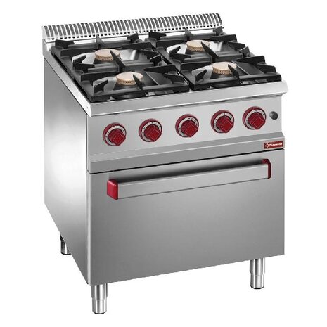Diamond Gasfornuis 4 branders, elektrische convectie-oven gn 1 1 | G7/4BFEV7 Diamond Gasfornuis 4 branders, elektrische convectie-oven gn 1 1 | G7/4BFEV7