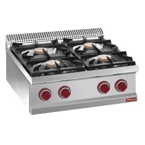 Diamond - 4 branders (4 x 7 kw). - kroonbranders in messing (hoge effici | G7/4B7T Diamond - 4 branders (4 x 7 kw). - kroonbranders in messing (hoge effici | G7/4B7T