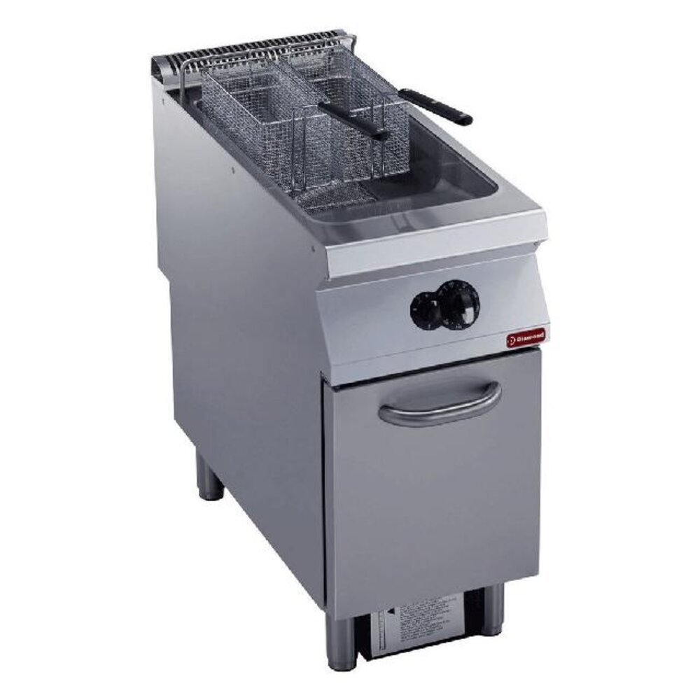 Diamond Gasfriteuse 1 kuip  y  23 liter, buitenkant branders, op meubel | G22/F23A4-S