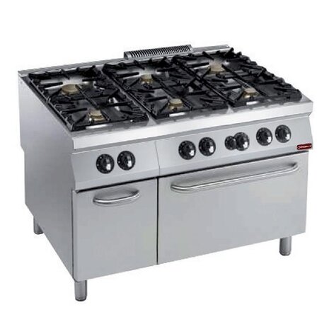 Diamond Gasformuis 6 branders (power) + gasoven gn 2 1, armoire neutre | G22/6BFA12PW-N Diamond Gasformuis 6 branders (power) + gasoven gn 2 1, armoire neutre | G22/6BFA12PW-N