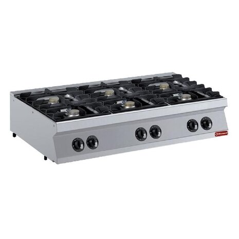 Diamond Gasfornuis met 6 vuren, branders 6x 5,5 kw -top - | G17/6F12T-N Diamond Gasfornuis met 6 vuren, branders 6x 5,5 kw -top - | G17/6F12T-N