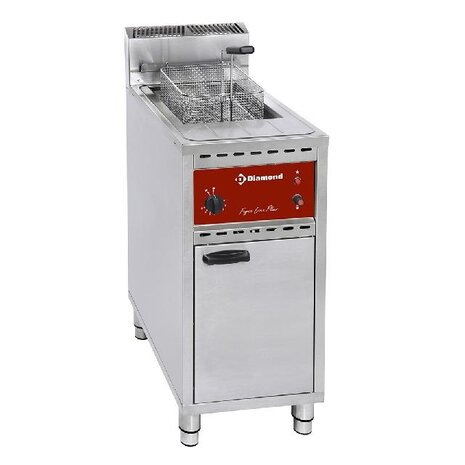 Diamond Gas friteuse 1 kuip 16 lit. - op kast | FSM-16G/C Diamond Gas friteuse 1 kuip 16 lit. - op kast | FSM-16G/C