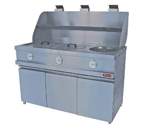 Diamond Gasfriteuse heavy duty, 3 ronde kuipen, mechanisch Diamond Gasfriteuse heavy duty, 3 ronde kuipen, mechanisch