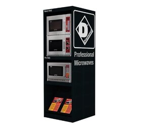 Diamond Presentatiemeubel 3 microgolfovens - zwart Diamond Presentatiemeubel 3 microgolfovens - zwart