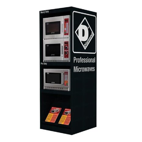 Diamond Presentatiemeubel 3 microgolfovens - zwart | MEB-3D