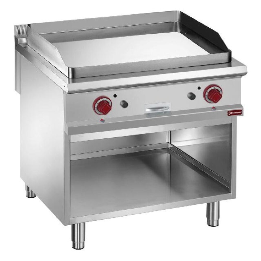 Diamond Bakplaat op gas met vlakke verchroomde plaat, module 1 1, op open kast. | G9/PLCA8 Diamond Bakplaat op gas met vlakke verchroomde plaat, module 1 1, op open kast. | G9/PLCA8