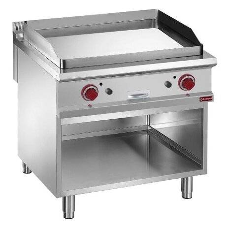 Diamond Bakplaat op gas met vlakke verchroomde plaat, module 1 1, op open kast. | G9/PLCA8 Diamond Bakplaat op gas met vlakke verchroomde plaat, module 1 1, op open kast. | G9/PLCA8