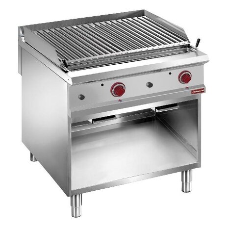 Diamond Gaslavasteengrill 1 1 module ,rooster 2 zijden roestvrij staal, op  open kast | G9/GPLA8-Z