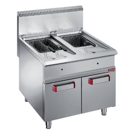 Diamond Gasfriteuse met 2 kuipen van 18 liter (2x 18 kw) op gesloten kast met draaideuren | G9/F36A8 Diamond Gasfriteuse met 2 kuipen van 18 liter (2x 18 kw) op gesloten kast met draaideuren | G9/F36A8