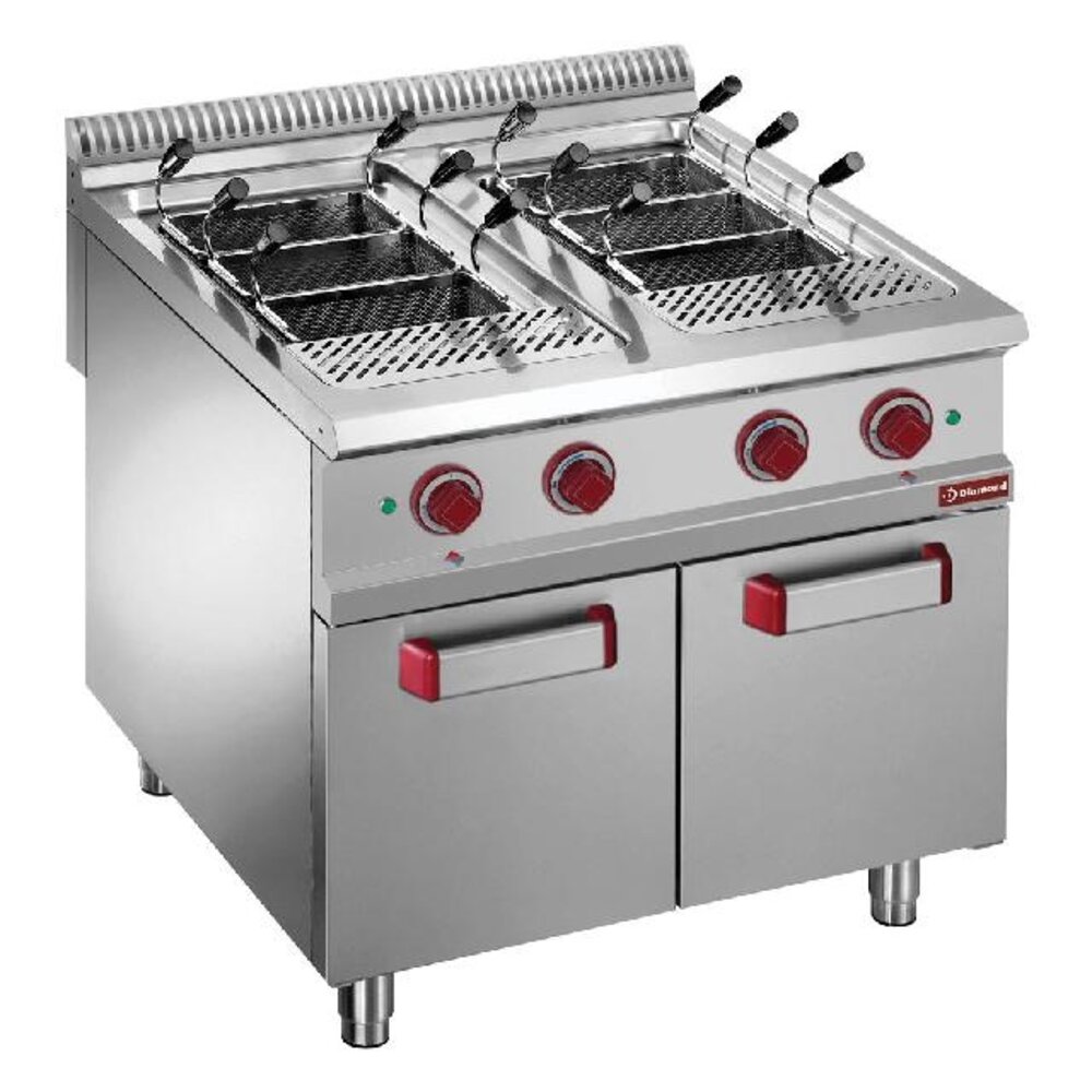 Diamond Pastakoker op gas, 2 kuipen, 2x 40 liter, op gesloten kast (zonder manden) | G9/CPA8 Diamond Pastakoker op gas, 2 kuipen, 2x 40 liter, op gesloten kast (zonder manden) | G9/CPA8