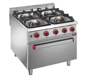 Diamond Fornuis 4 branders op gasoven gn 2 1 Diamond Fornuis 4 branders op gasoven gn 2 1