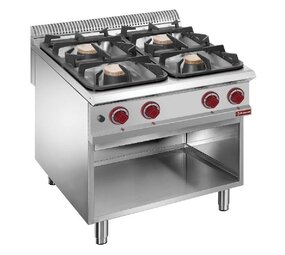 Diamond Gasfornuis met 4 branders op open kast Diamond Gasfornuis met 4 branders op open kast