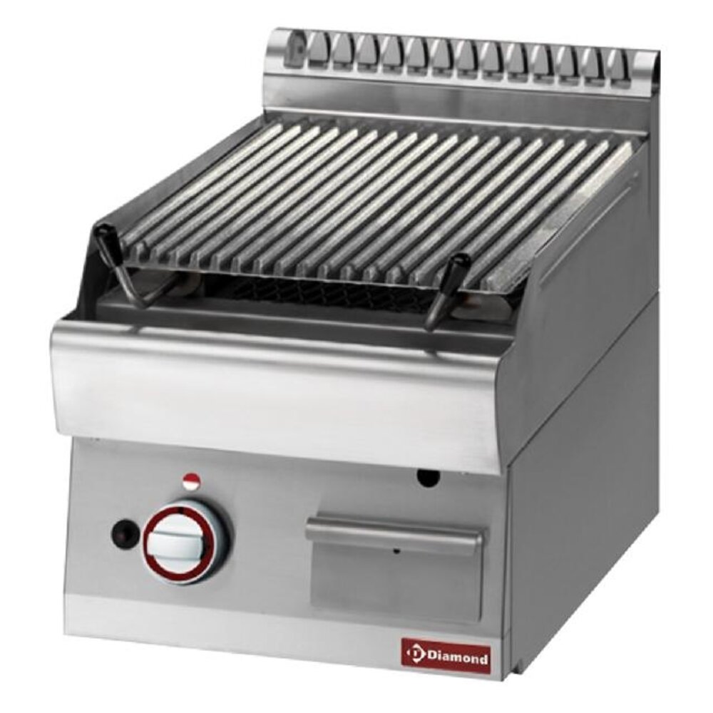 Diamond Lavasteengrill - 1 2 module - bakrooster in gietijzer  double face | PLX47-PB