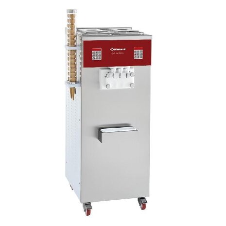Diamond Soft ice-cream machine, 2 smaken + 1 mengsel, 30 kg u, luchtcond. | DST/2-36APN Diamond Soft ice-cream machine, 2 smaken + 1 mengsel, 30 kg u, luchtcond. | DST/2-36APN